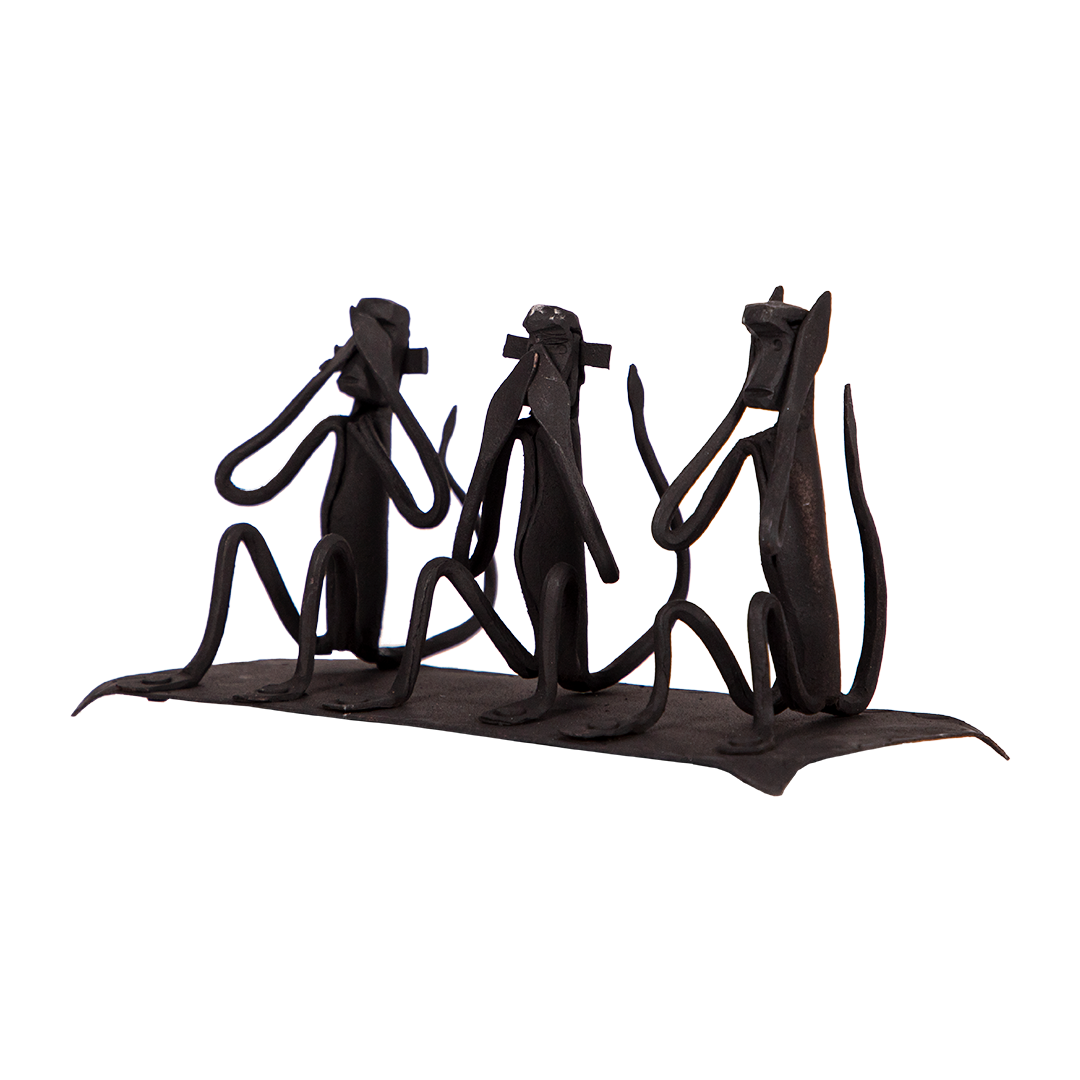 Wrought Iron Monkey Statues