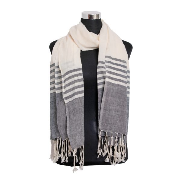 Organic Cotton Scarf Charcoal Black