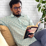 Light Blue Floral Men's Shirt
