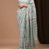 Handblock Mul Cotton Sarees
