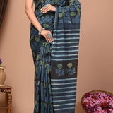 Handblock Mul Cotton Sarees