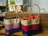 Handmade raffia tote bags