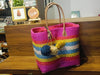 Handmade raffia tote bags