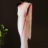 White Linen Saree