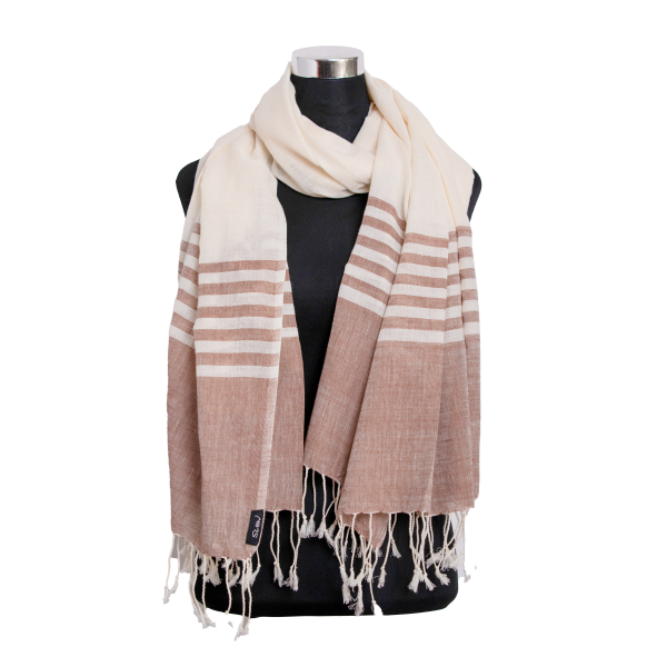 Organic Cotton Scarf Wooden Brown