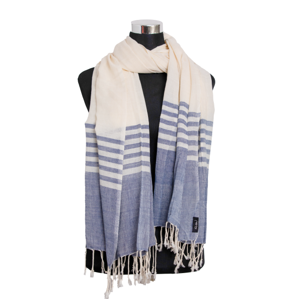 Organic Cotton Scarf Indigo